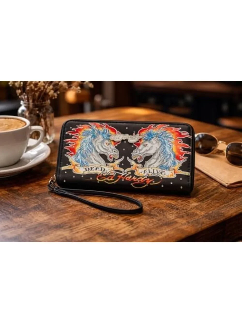 Stylish Women's Zip Around Wallet with Wrist Strap - Perfect for Everyday Use